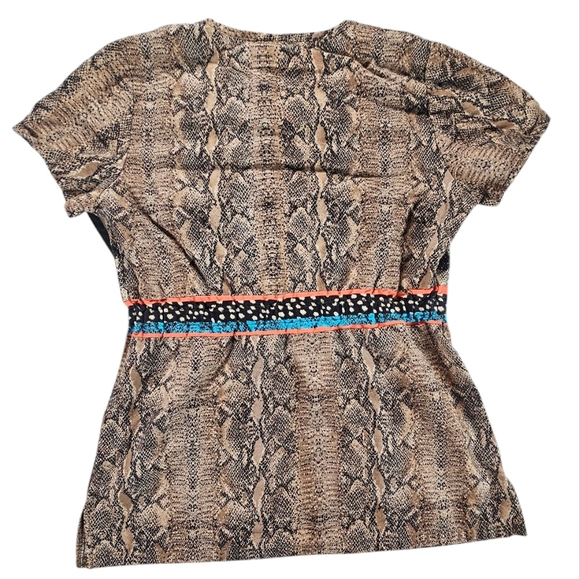 Dickies Snake Print Women's Scrub Top size XS - Picture 2 of 4